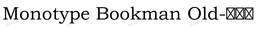 Monotype Bookman Old字体转换